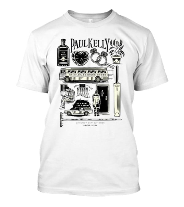 Paul Kelly Australia Music Themes Icons And Symbols T-Shirt