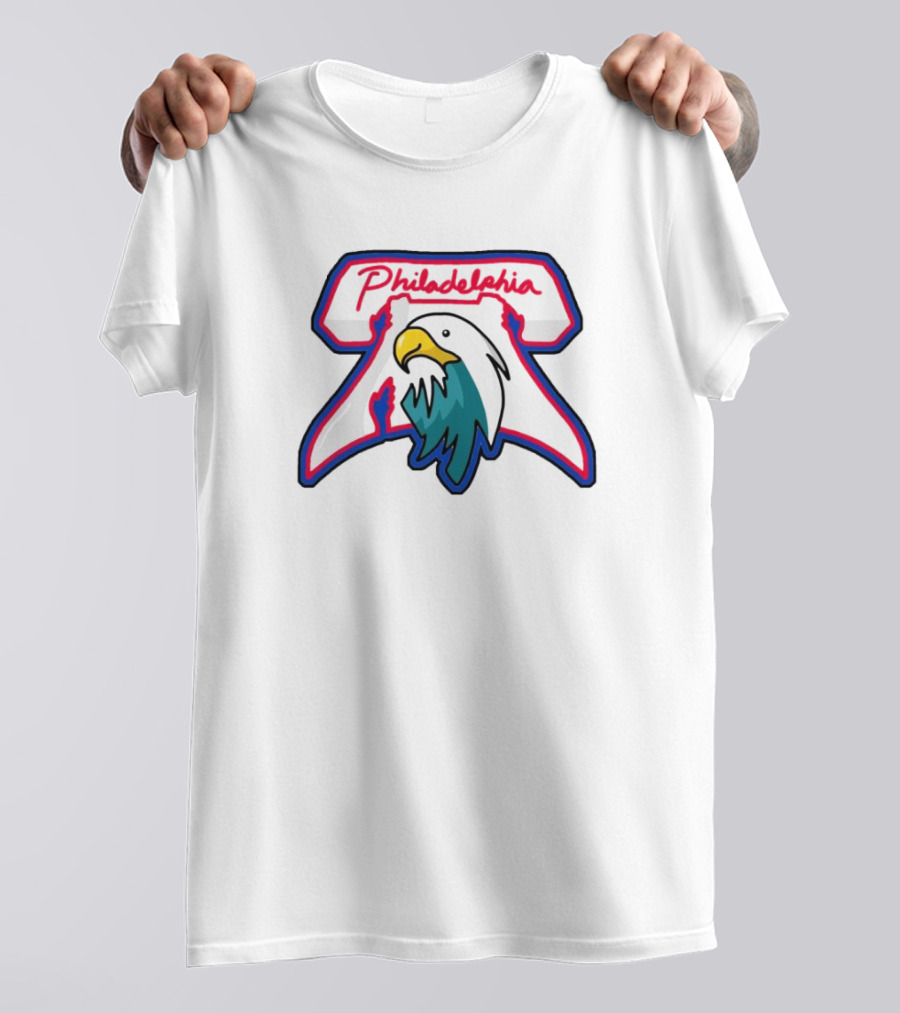 Philadelphia Eagles Phillies Logo Mashup NFL MLB Combine T-Shirt
