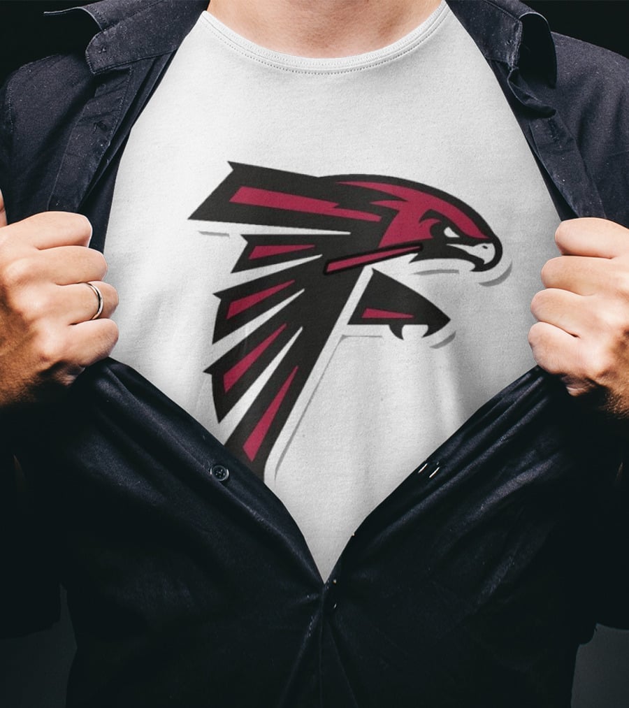 NFL NBA Atlanta Falcons Hawks Logo Mashup T-Shirt