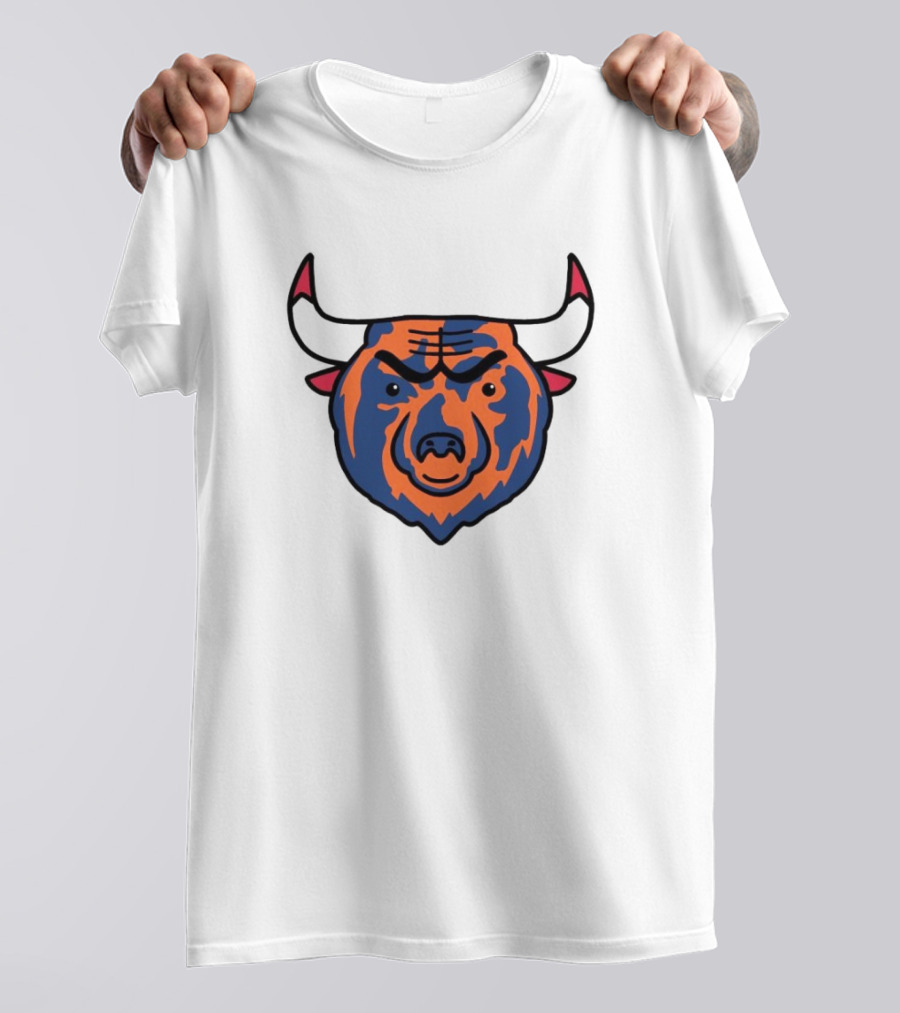 NFL Bears NBA Bulls Logo Mashup Combo T-Shirt