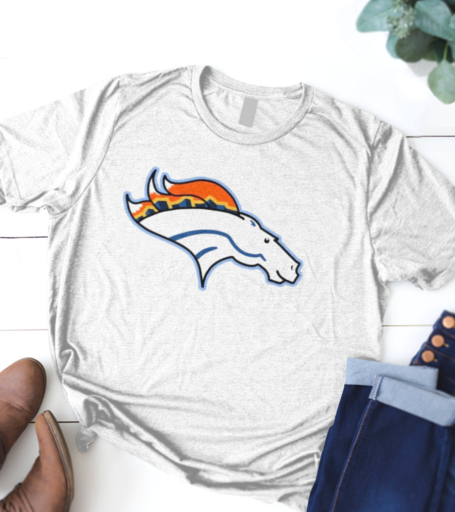 NFL NBA Broncos Nuggets Logo Mashup T-Shirt