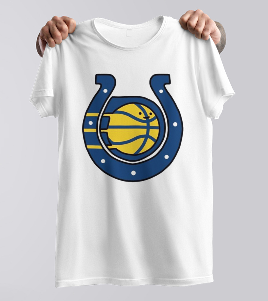 NFL X NBA Indianapolis Colts Pacers Logo Mashup Combine T-Shirt
