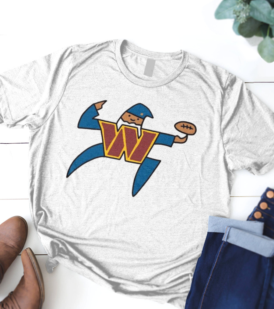 NFL X NBA Washington Commanders Wizards Logo Mashup Combine T-Shirt