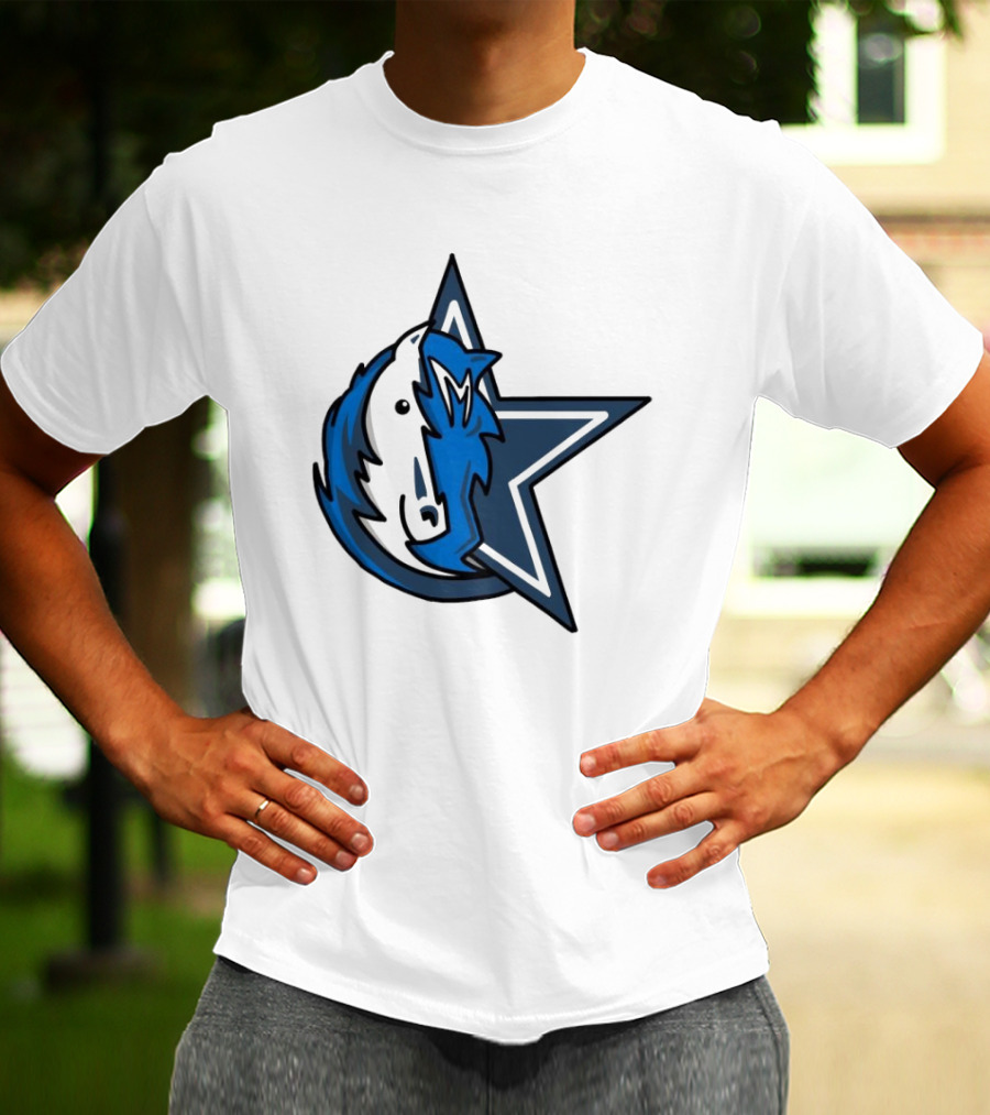 NFL NBA Cowboys Mavericks Logo Mashup Combine T-Shirt