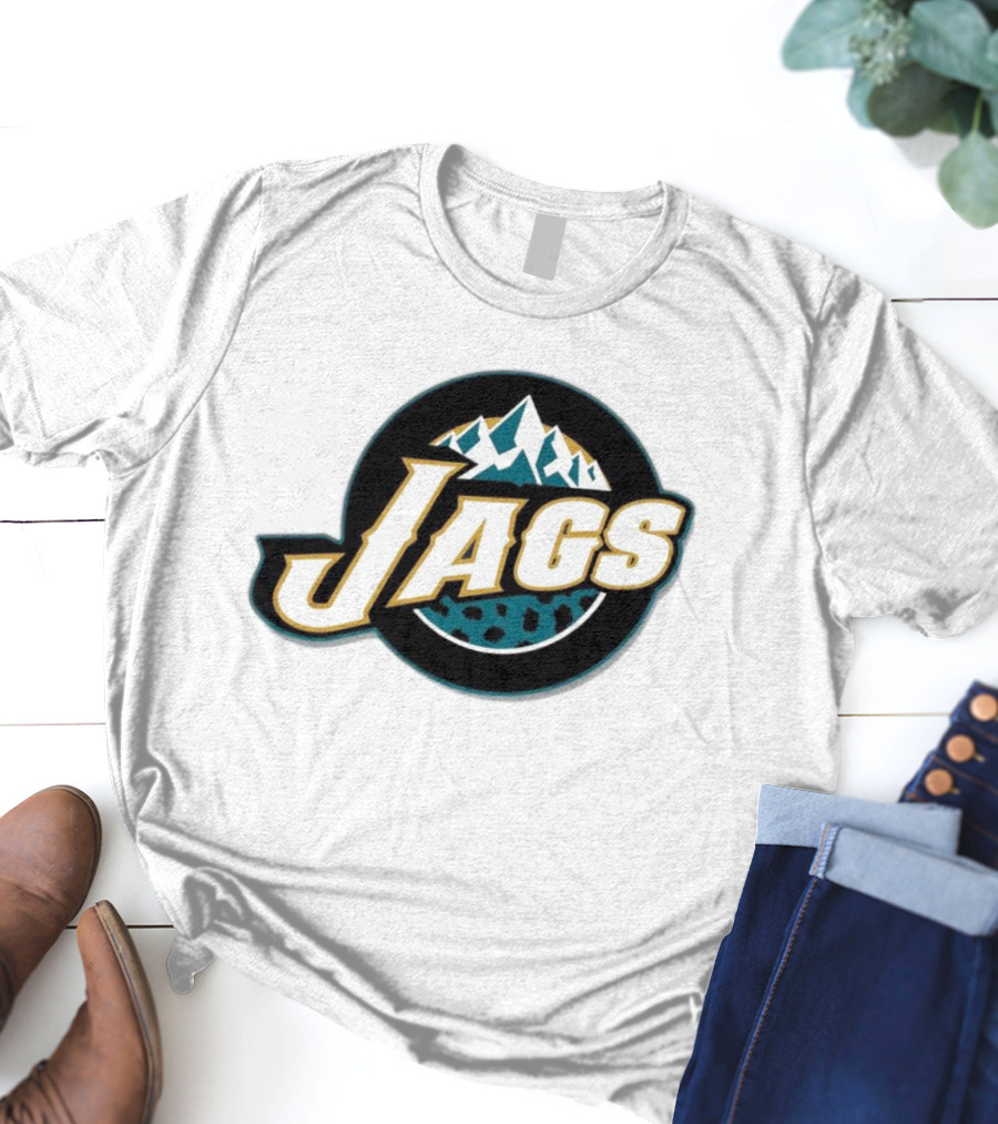 NFL NBA Jacksonville Jaguars Utah Jazz Logo Mashup Jags T-Shirt