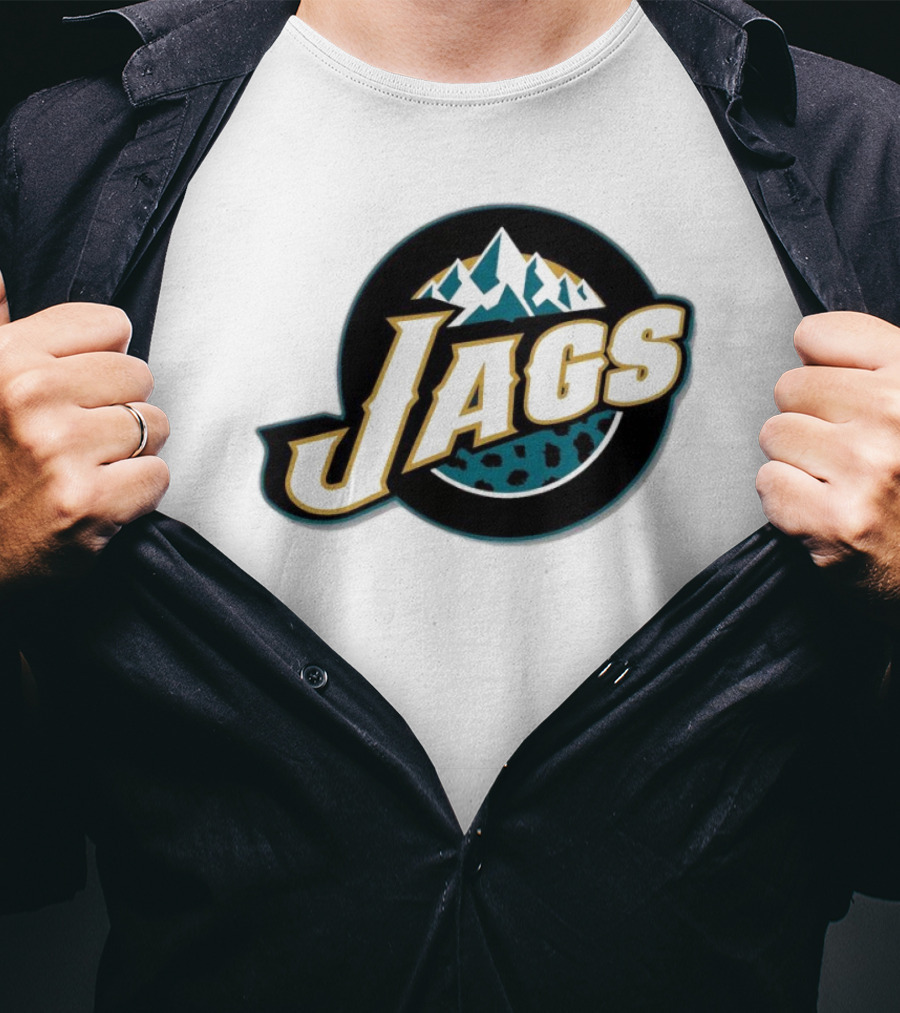 NFL NBA Jacksonville Jaguars Utah Jazz Logo Mashup Jags T-Shirt