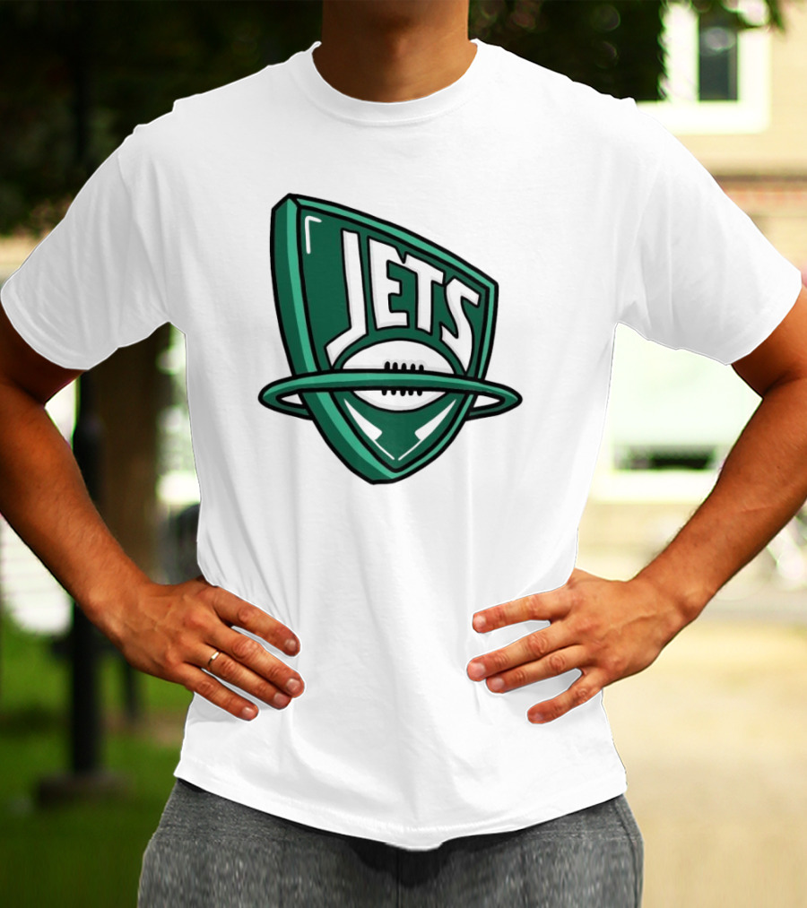 NFL X NBA Jets Logo Mash Combine T-Shirt