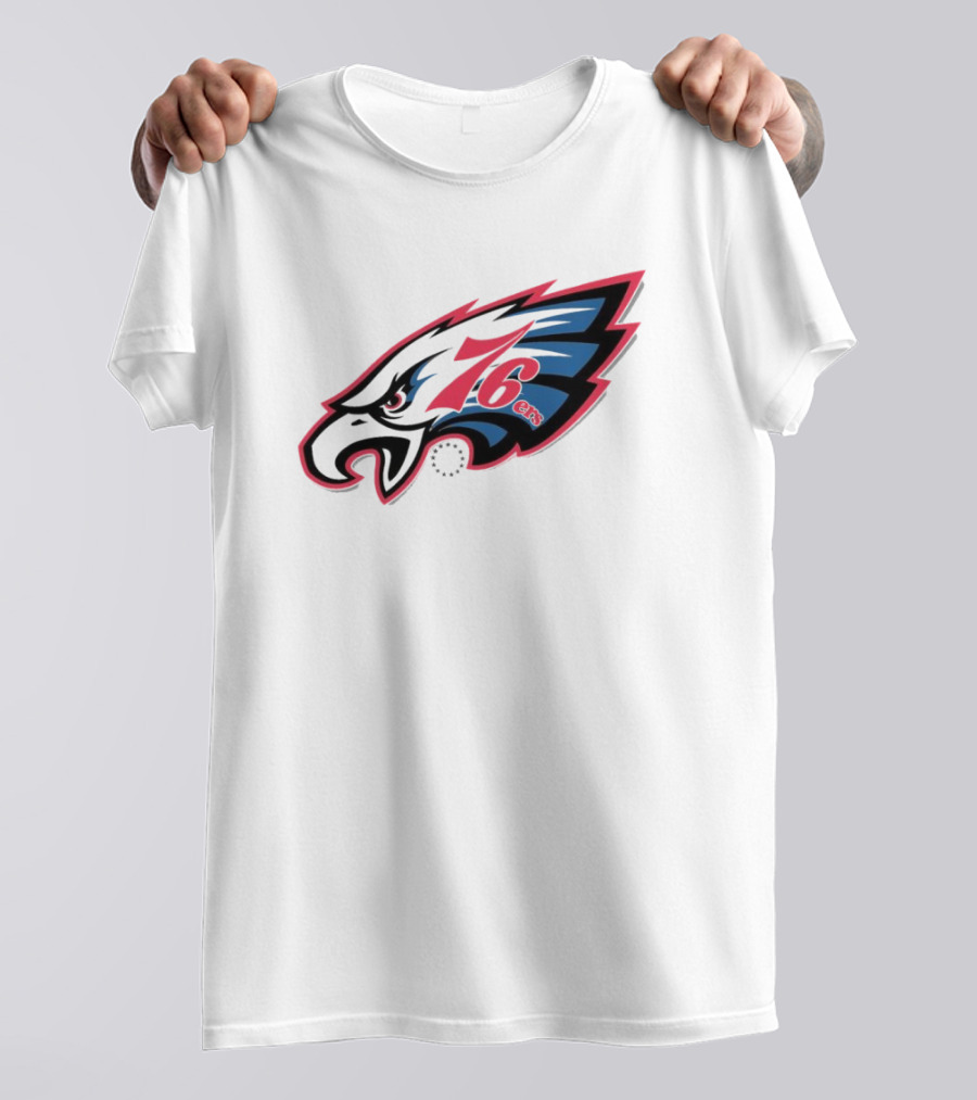 Philadelphia Eagles 76ers Logo Mashup NFL X NBA Collaboration T-Shirt