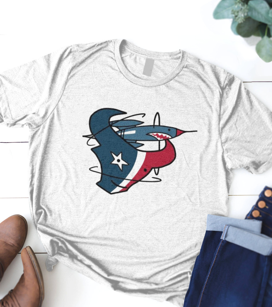 NFL X NBA Texans Rockets Logo Mashup Combine T-Shirt