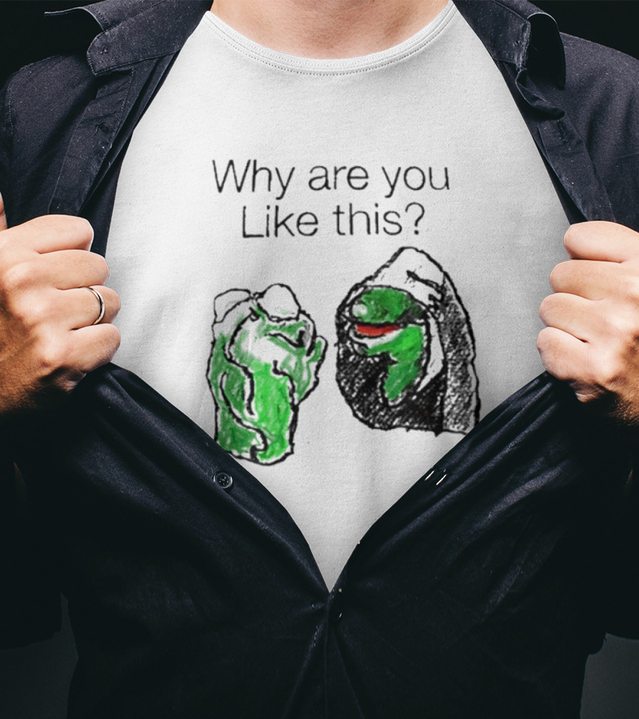 Why Are You Like This Meme Frog Hoodie Inner Self Conflict T-Shirt
