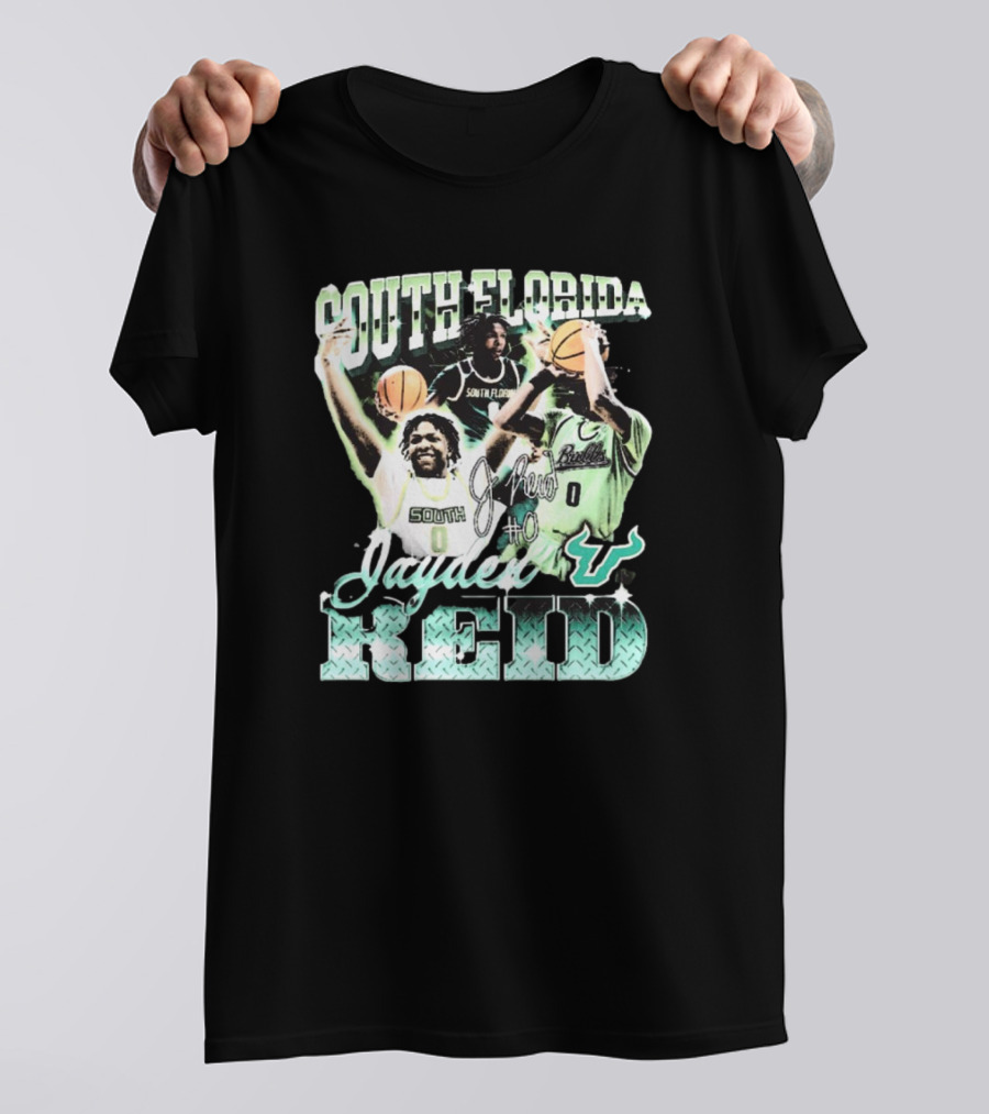 South Florida Jayden Reid #0 Bulls Basketball Signature T-Shirt