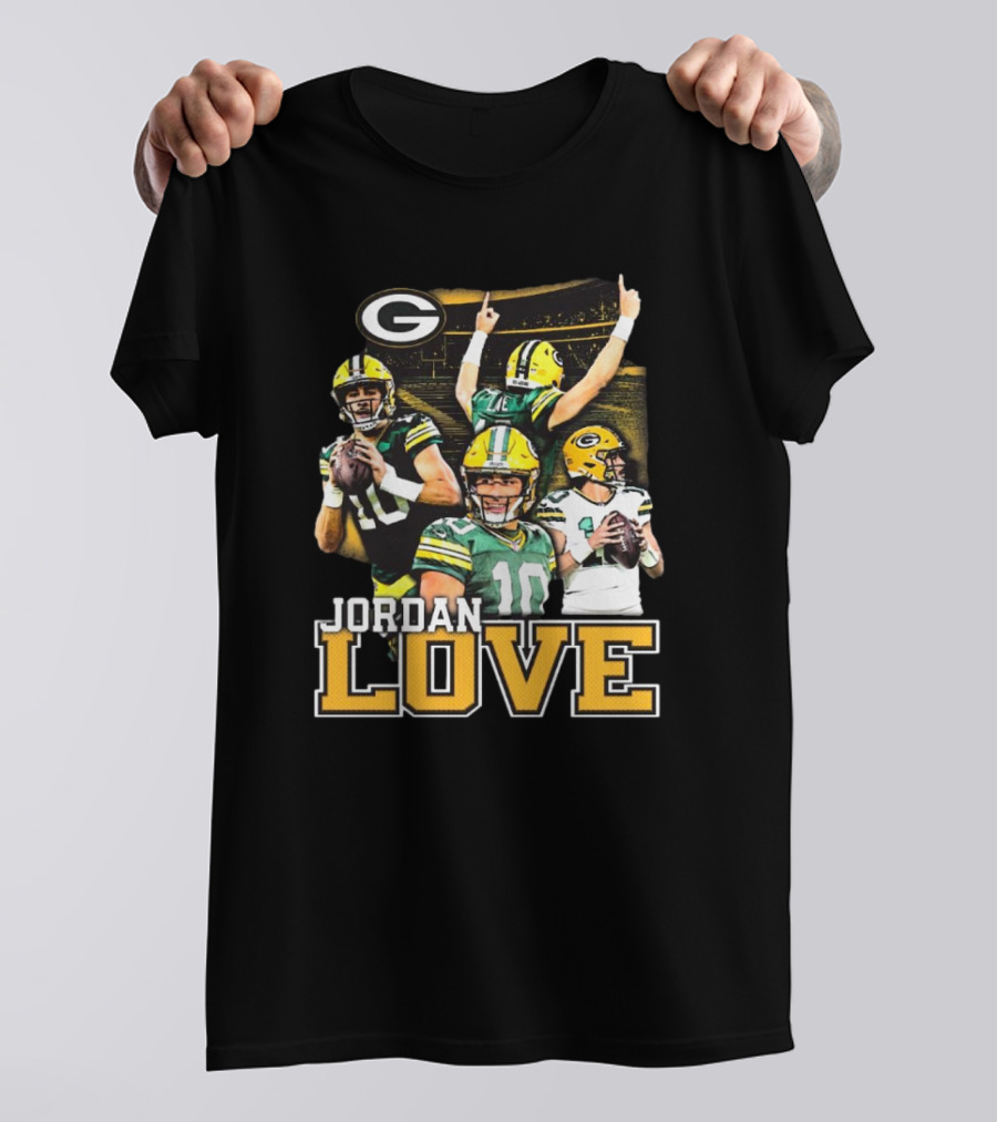 Jordan Love Green Bay Packers Player NFL Iconic Moments T-Shirt