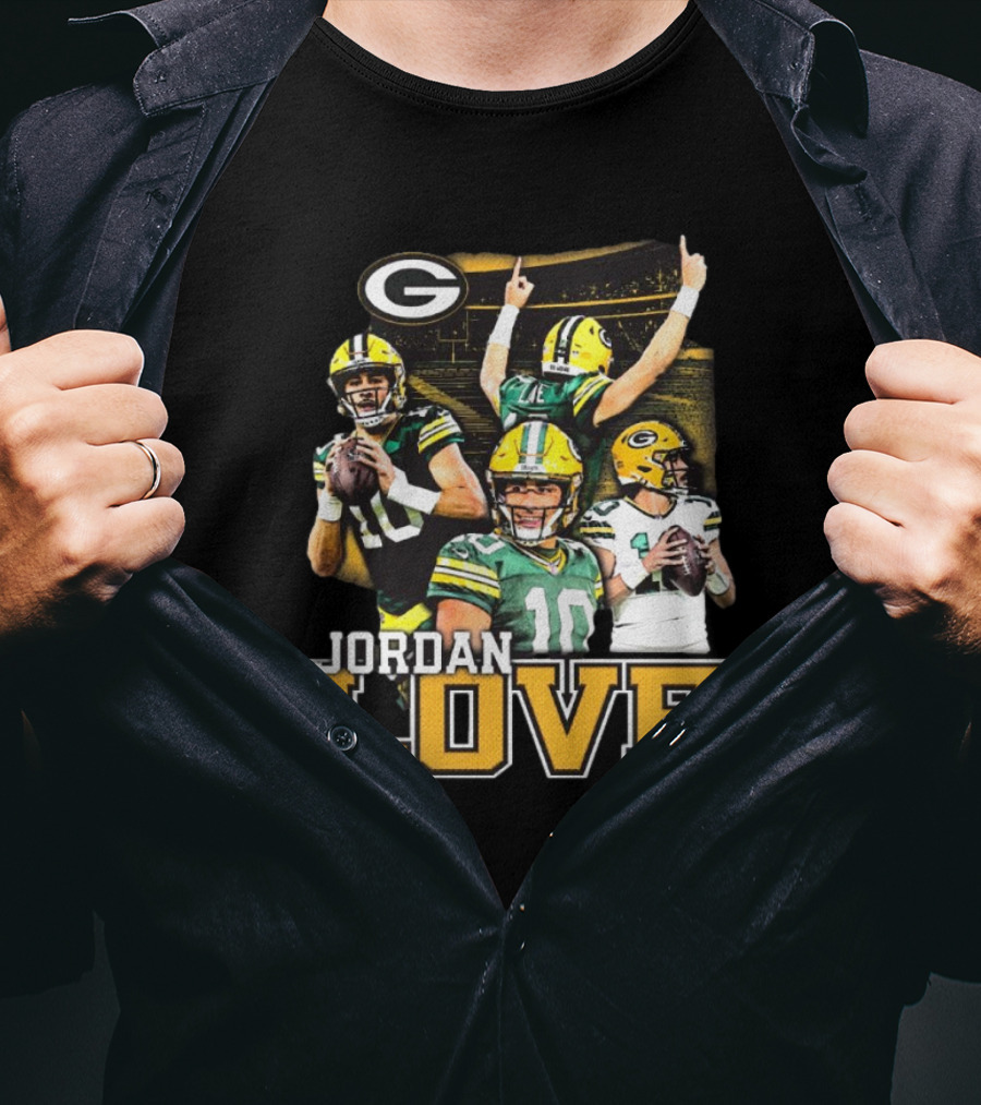 Jordan Love Green Bay Packers Player NFL Iconic Moments T-Shirt