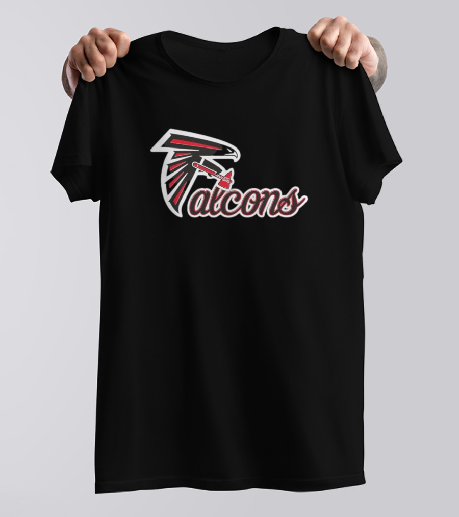 Atlanta Falcons X Atlanta Braves Logo Mashup NFL MLB Collaboration T-Shirt