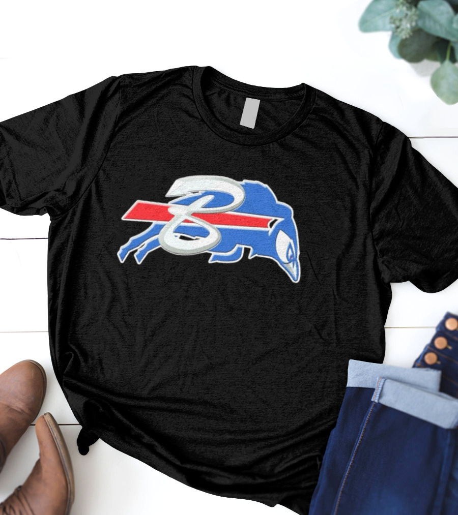 Buffalo Bills X Toronto Blue Jays Logo Mash NFL X MLB T-Shirt