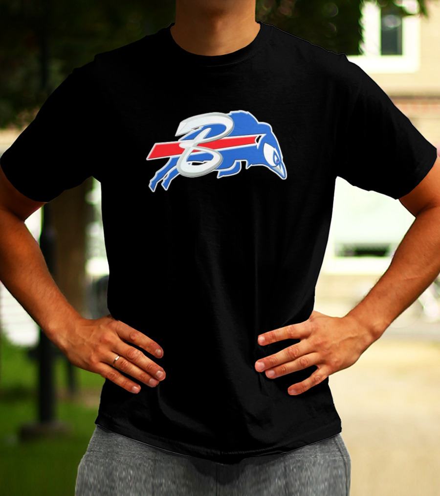 Buffalo Bills X Toronto Blue Jays Logo Mash NFL X MLB T-Shirt