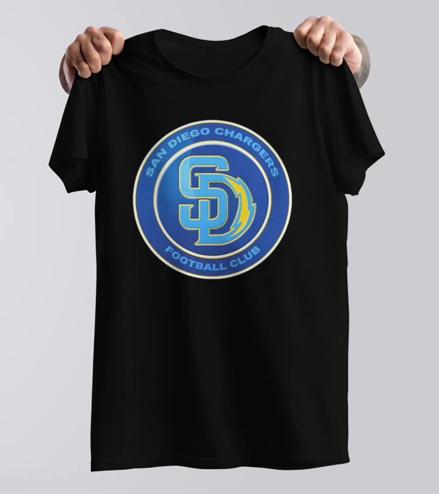 San Diego Chargers Football Club SD Logo Mashup T-Shirt