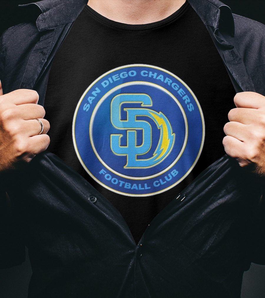 San Diego Chargers Football Club SD Logo Mashup T-Shirt