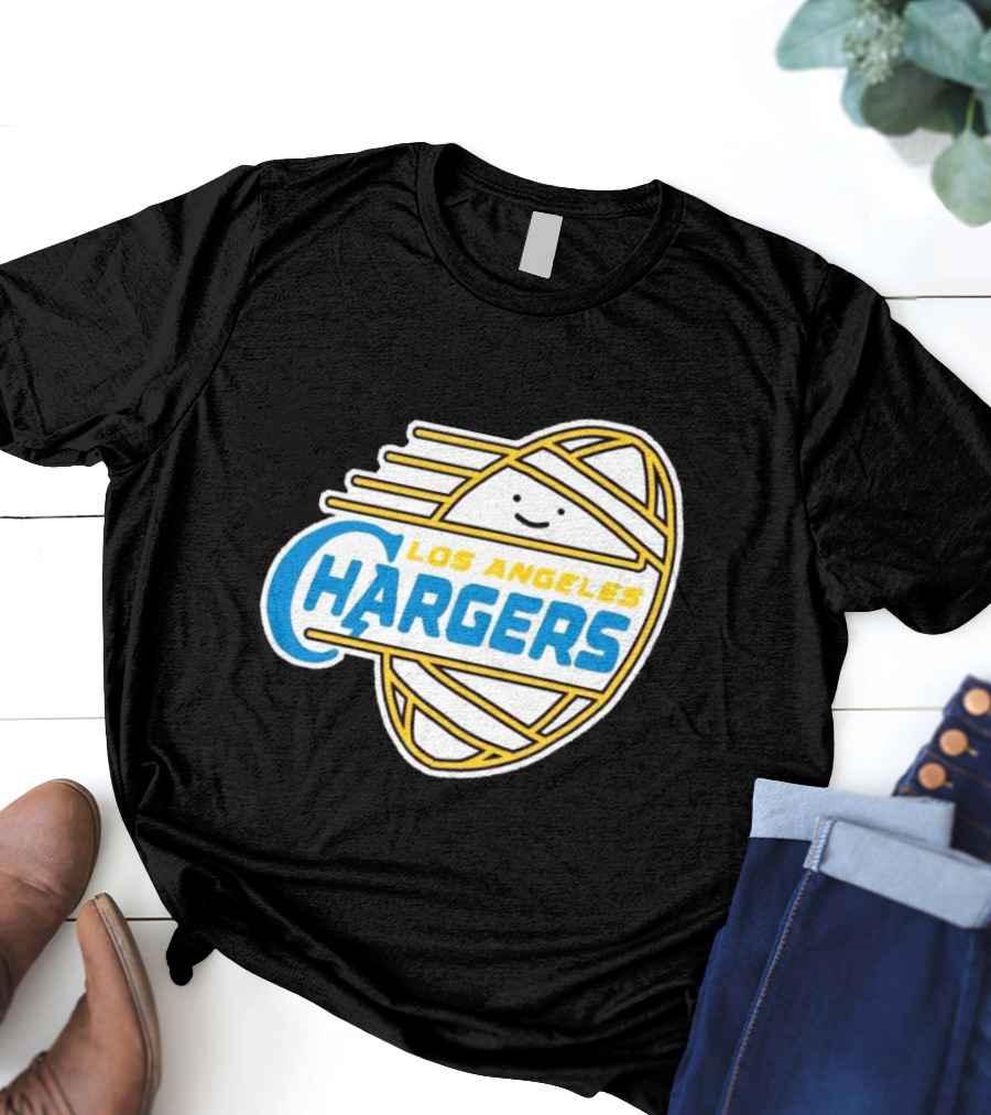 Los Angeles Chargers NFL Logo Mashup Combined With Minimalist T-Shirt