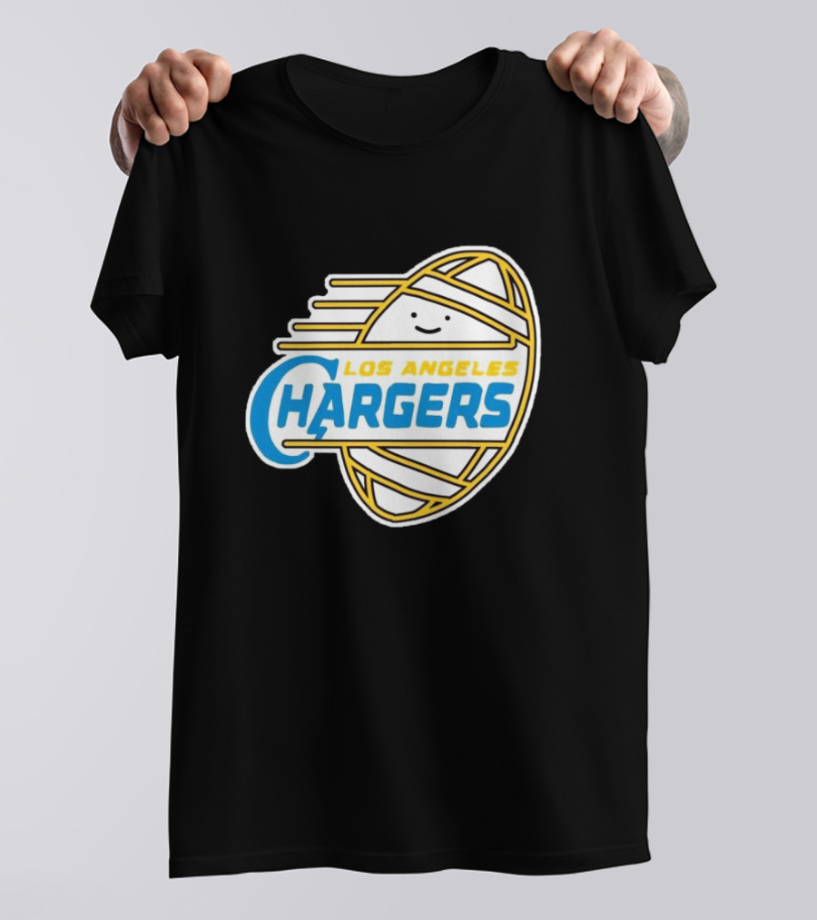 Los Angeles Chargers NFL Logo Mashup Combined With Minimalist T-Shirt