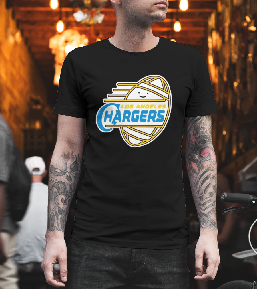 Los Angeles Chargers NFL Logo Mashup Combined With Minimalist T-Shirt