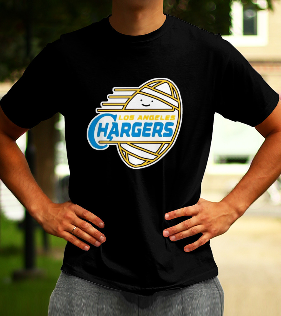 Los Angeles Chargers NFL Logo Mashup Combined With Minimalist T-Shirt