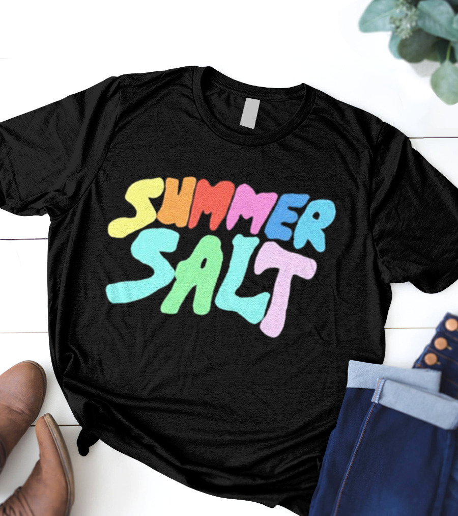 Summer Salt Colorful Rainbow Typography T-Shirt