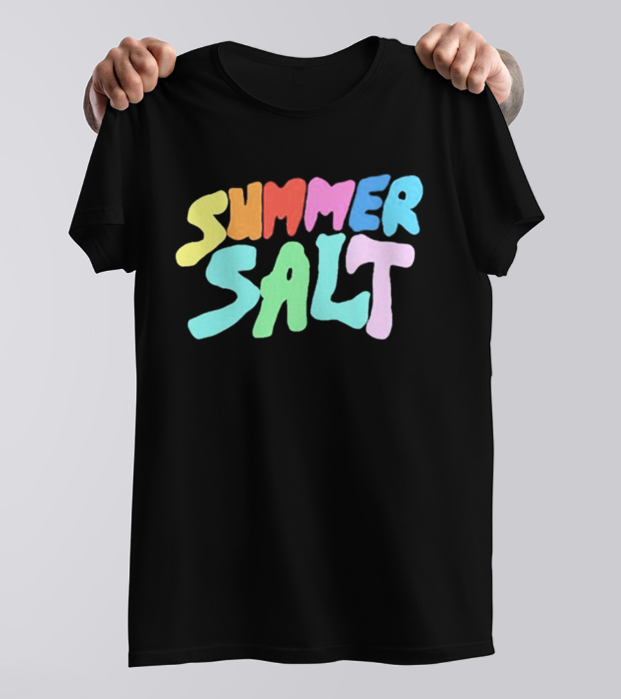 Summer Salt Colorful Rainbow Typography T-Shirt