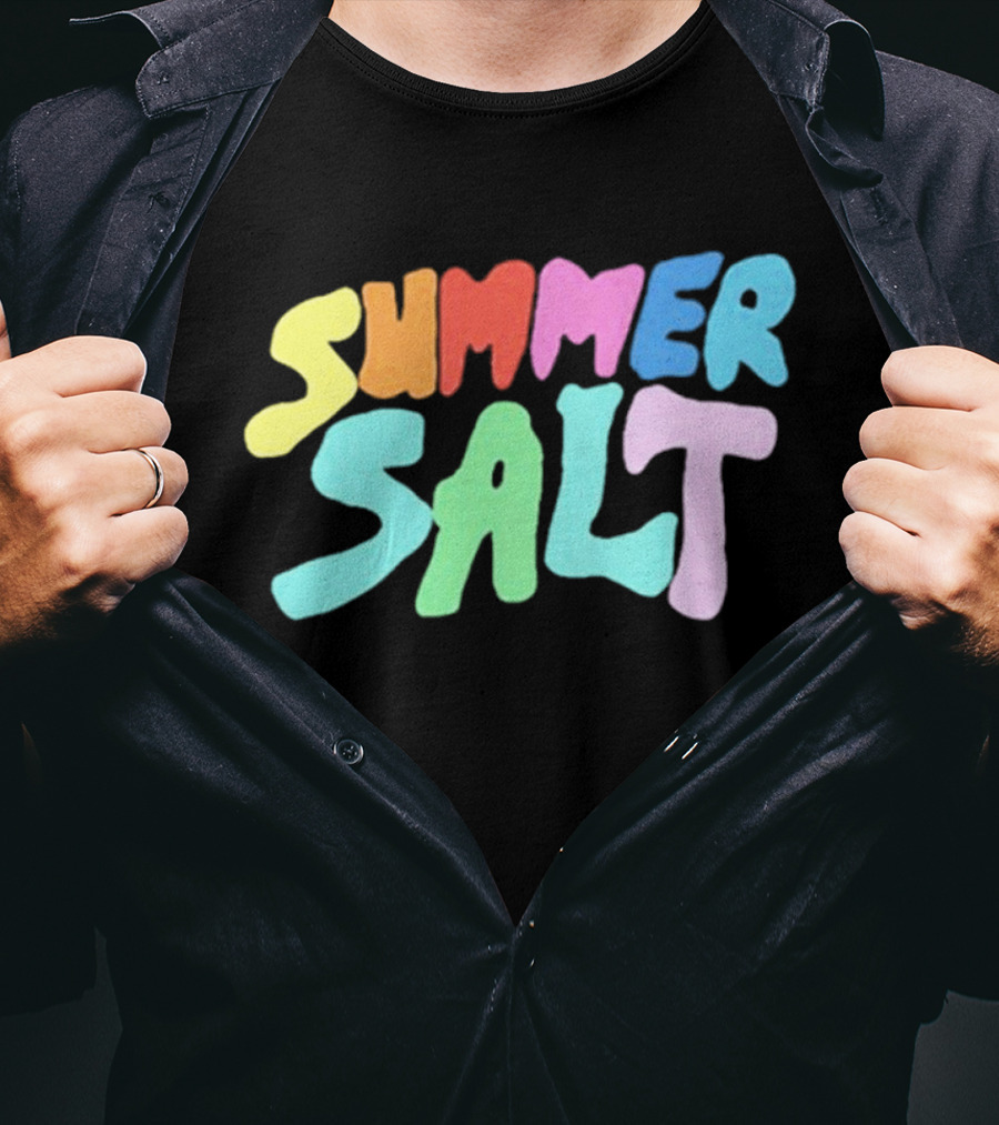 Summer Salt Colorful Rainbow Typography T-Shirt