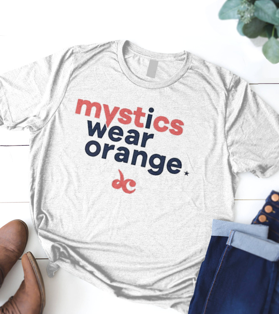 Mystics Wear Orange Karlie Samuelson Washington Mystics Promotion T-Shirt