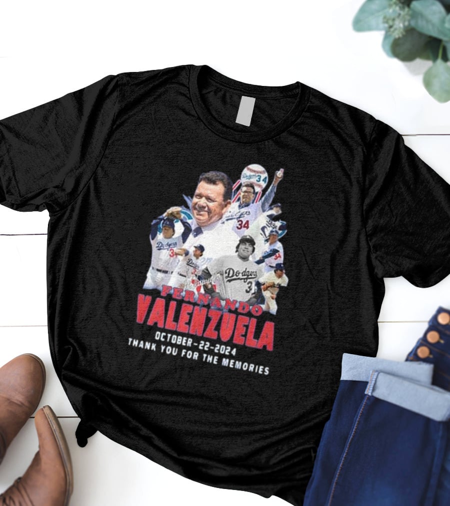 Fernando Valenzuela Los Angeles Dodgers Thank You For The Memories October 22 T-Shirt