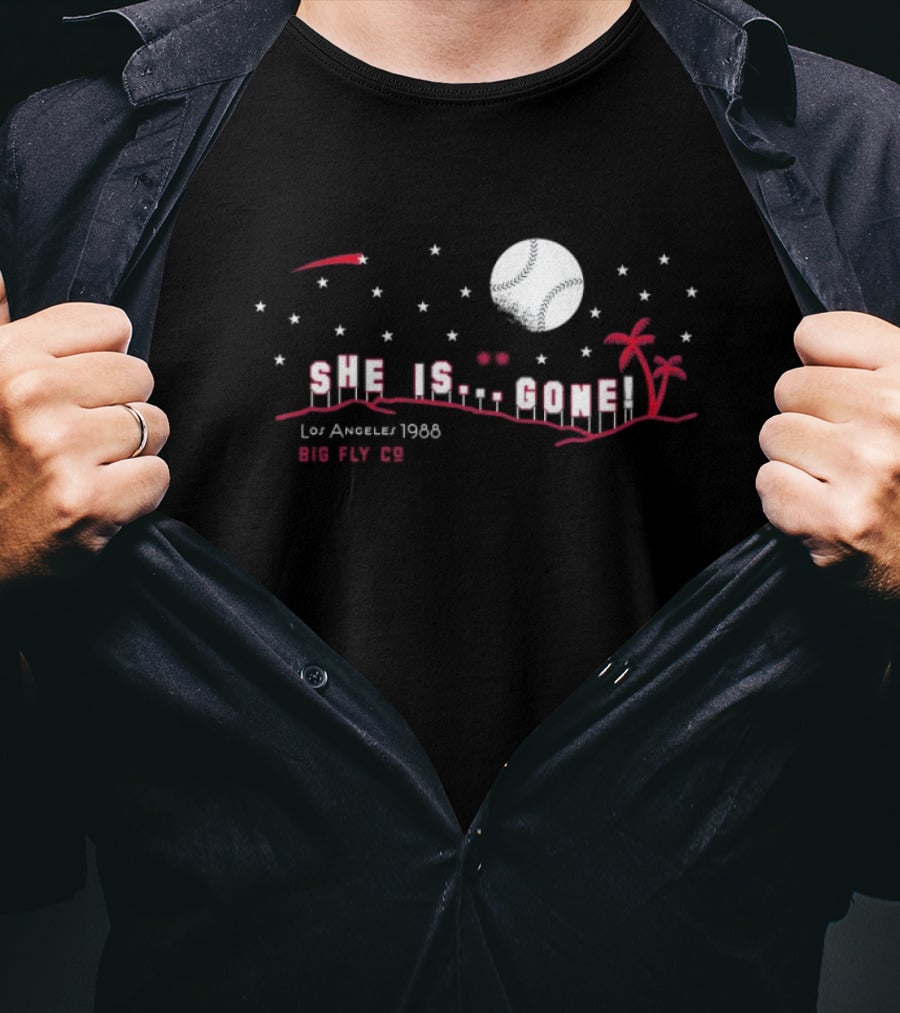 Los Angeles 1988 Big Fly Co She Is Gone T-Shirt