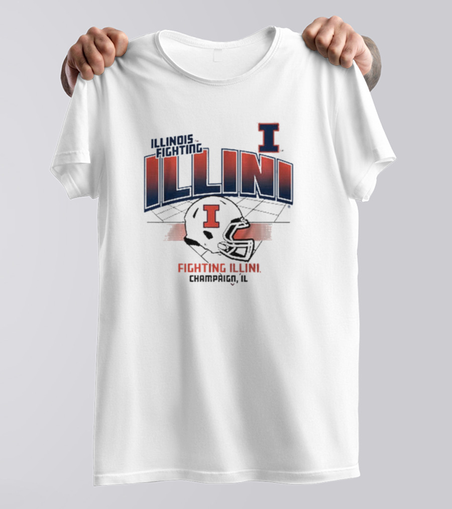 Illinois Fighting Illini Football Helmet Champaign IL T-Shirt