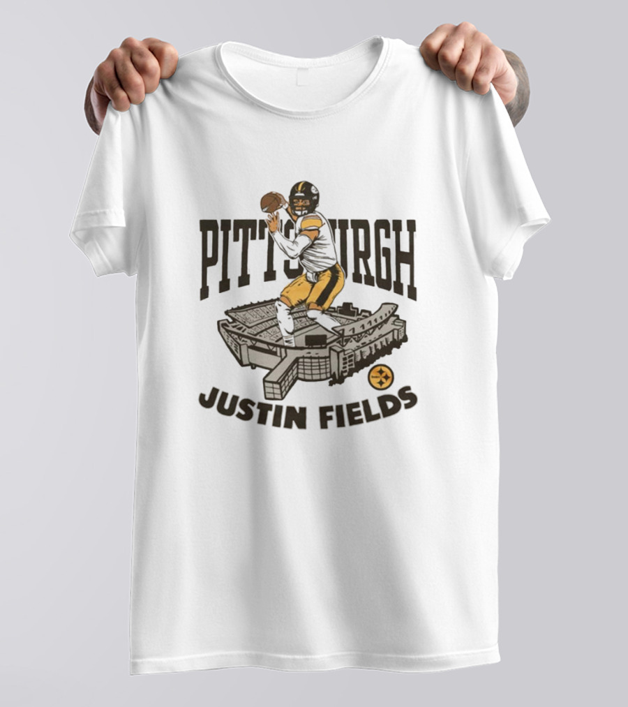 Pittsburgh Justin Fields Steelers NFL Acrisure Stadium T-Shirt