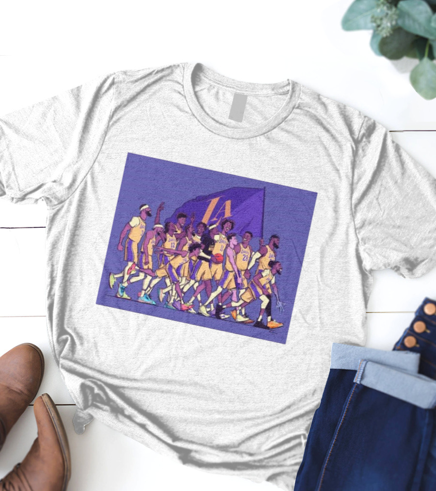 Los Angeles Lakers Walking Into The Playoffs Like NBA Team Players Together T-Shirt