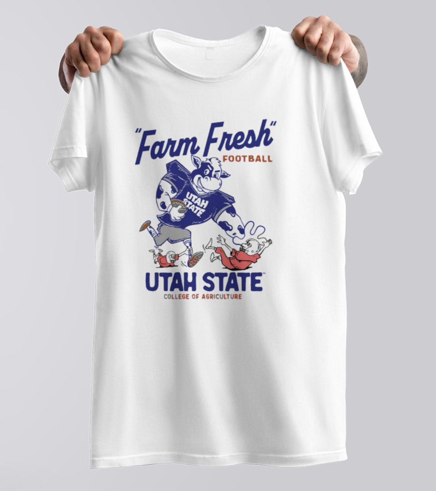 Farm Fresh Football Mootah State Utah State College Of Agriculture T-Shirt