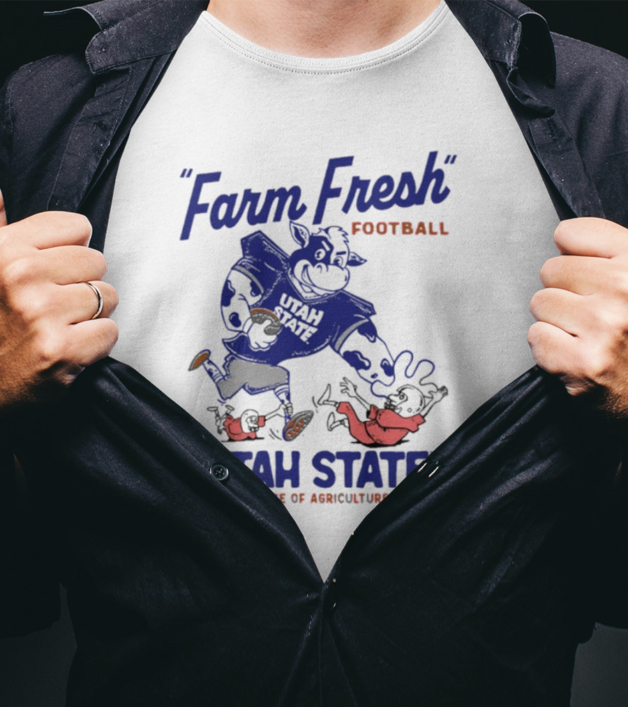 Farm Fresh Football Mootah State Utah State College Of Agriculture T-Shirt