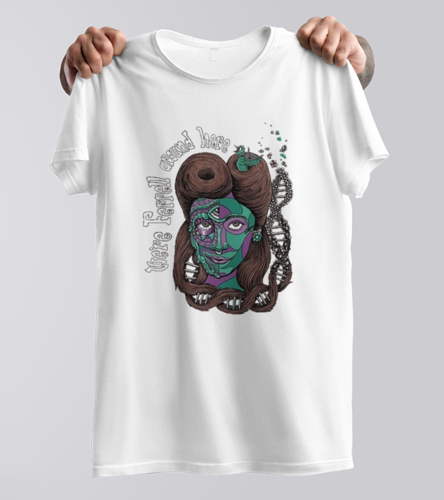 We're Ferrell Around Here Mosaic Face With Twists T-Shirt