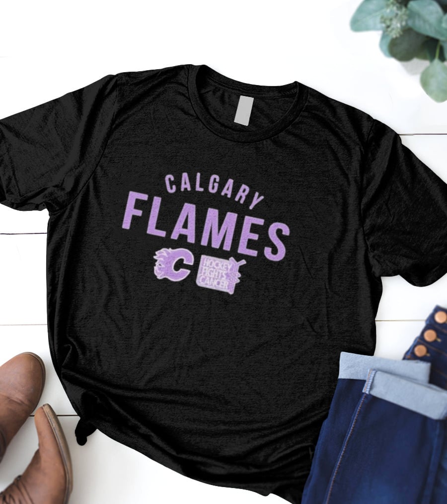 Calgary Flames Hockey Fights Cancer Resilient Richmond T-Shirt