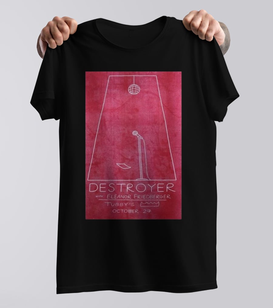 Destroyer With Eleanor Friedberger At Tubby’s October 27 Kingston NY T-Shirt