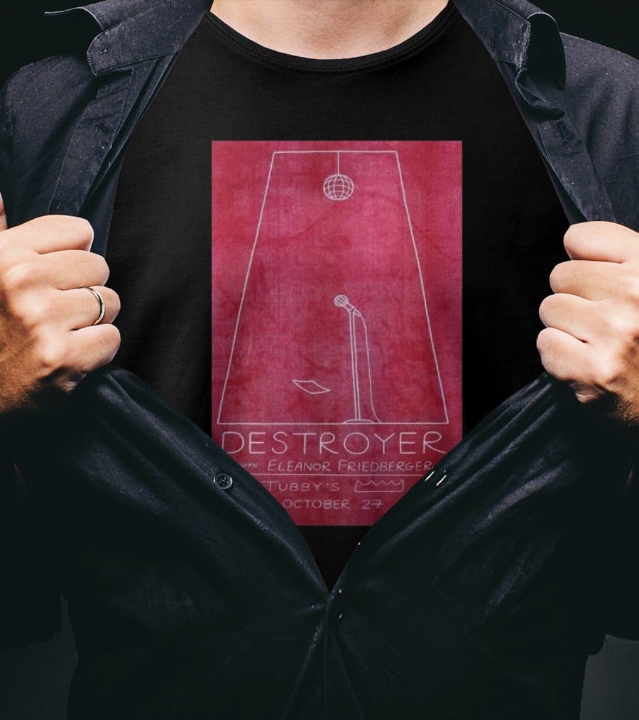Destroyer With Eleanor Friedberger At Tubby’s October 27 Kingston NY T-Shirt