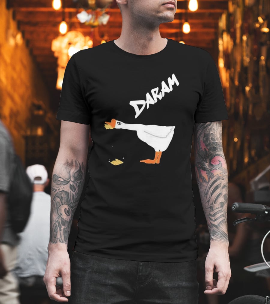 Goose Snack Humor Daram Goose Eating Cookie T-Shirt