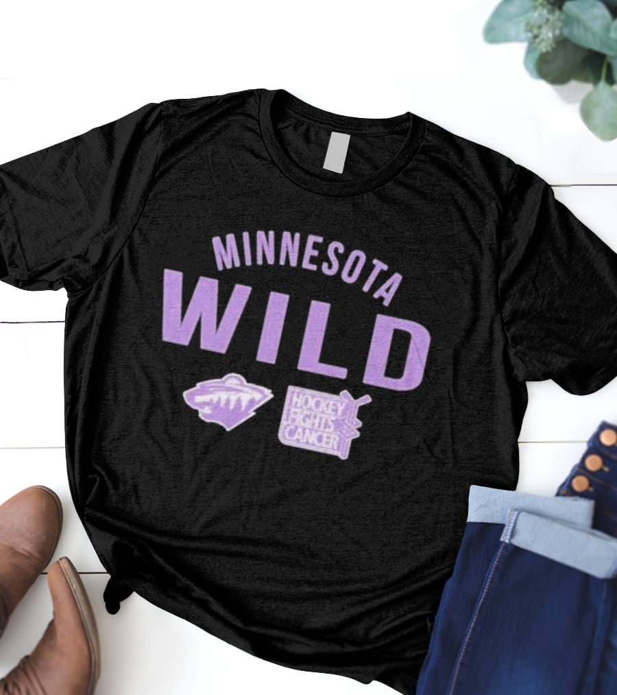 Minnesota Wild Hockey Fights Cancer T-Shirt