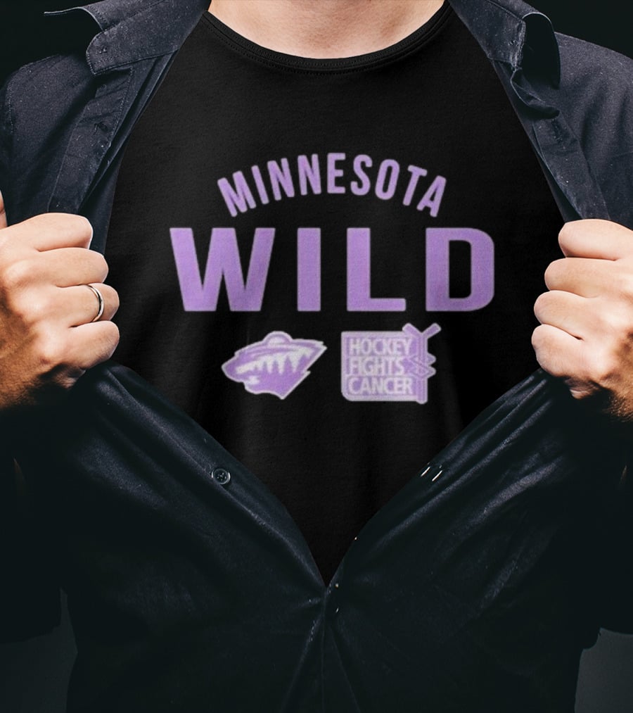 Minnesota Wild Hockey Fights Cancer T-Shirt