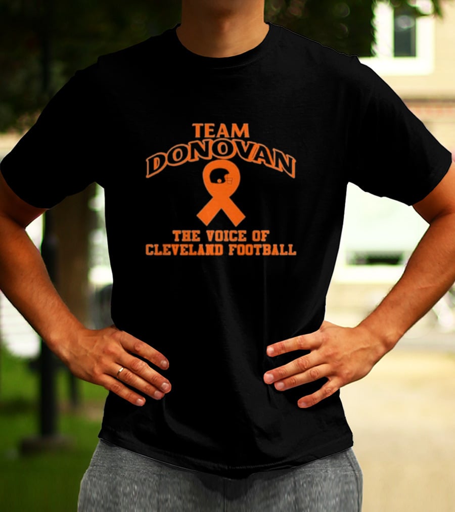 Nathan Zegura Team Donovan The Voice Of Cleveland Football T-Shirt