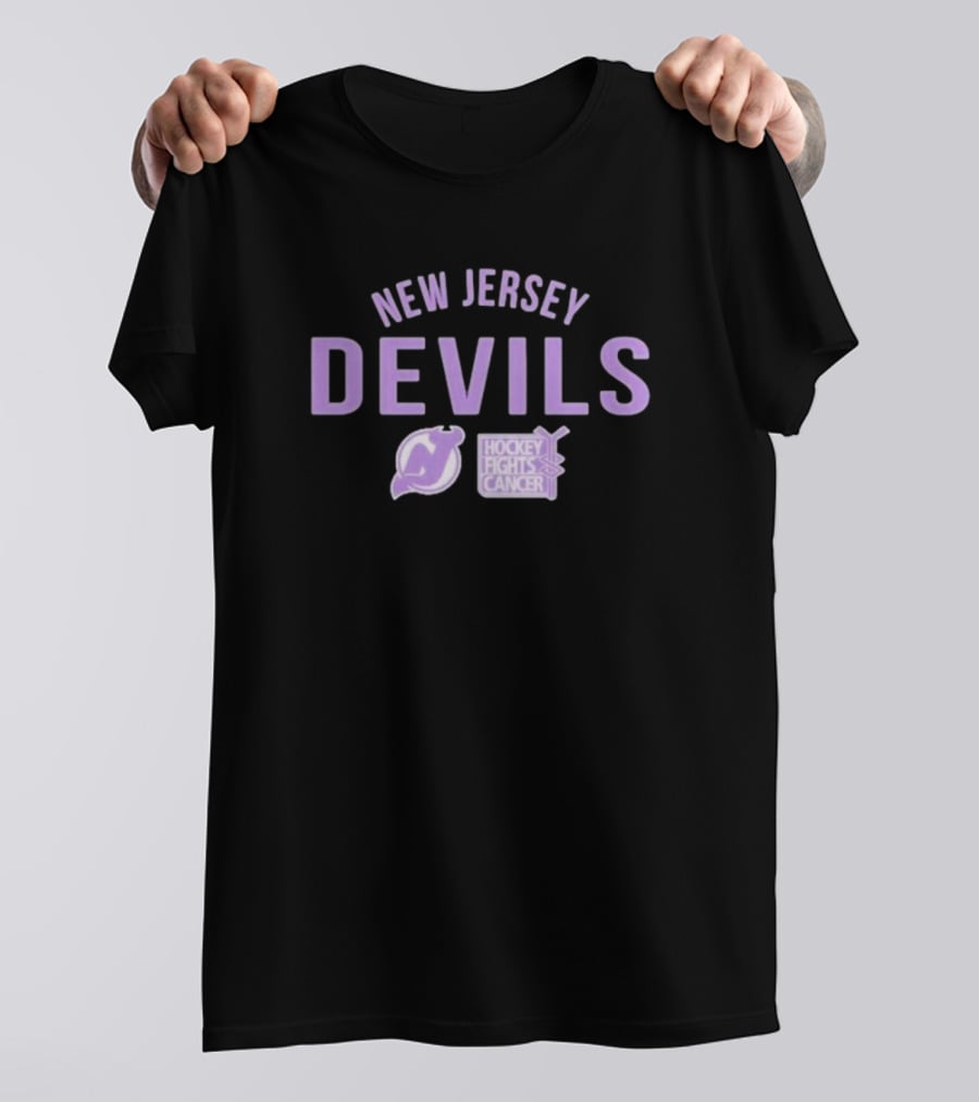 New Jersey Devils Hockey Fights Cancer T-Shirt