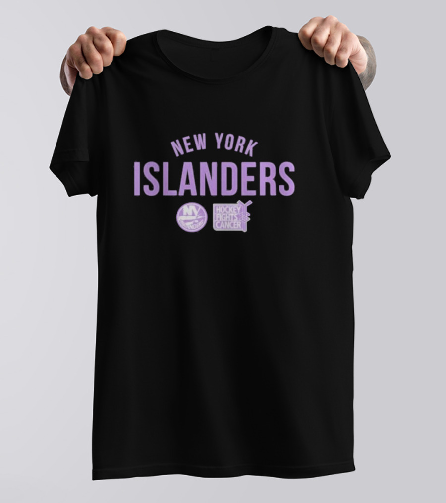 New York Islanders Hockey Fights Cancer Purple T-Shirt