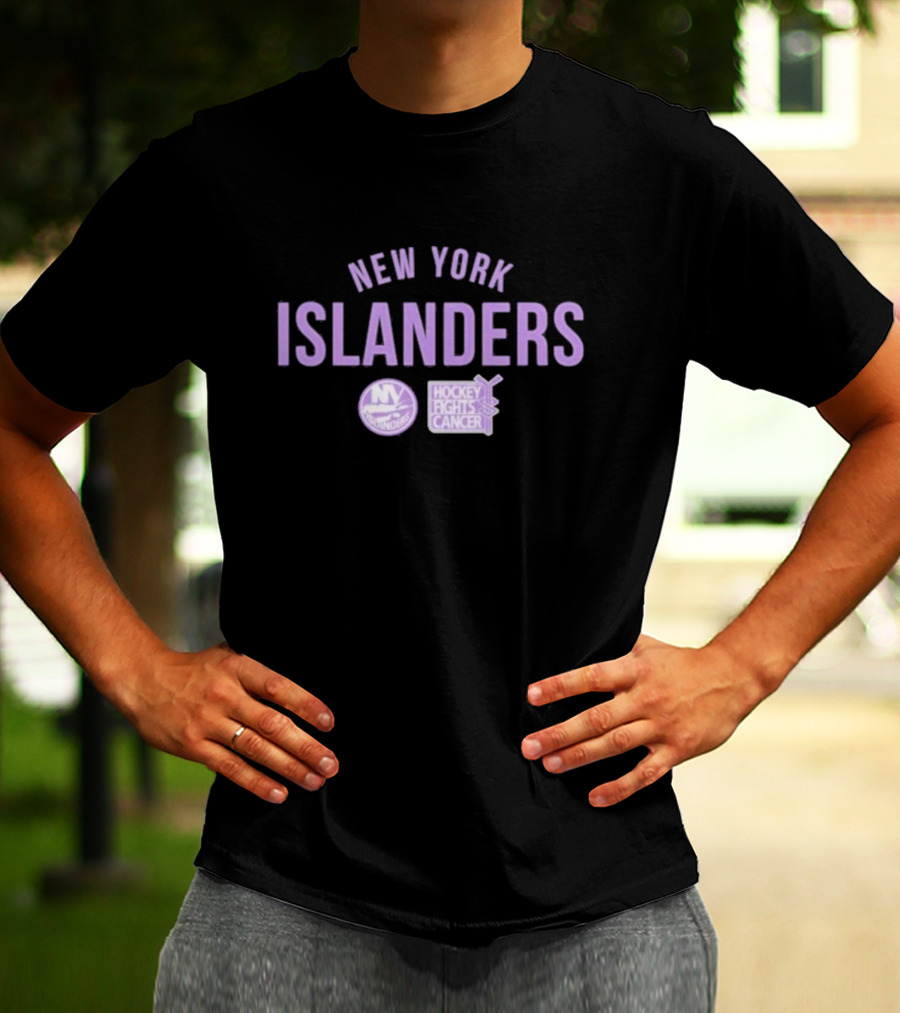 New York Islanders Hockey Fights Cancer Purple T-Shirt