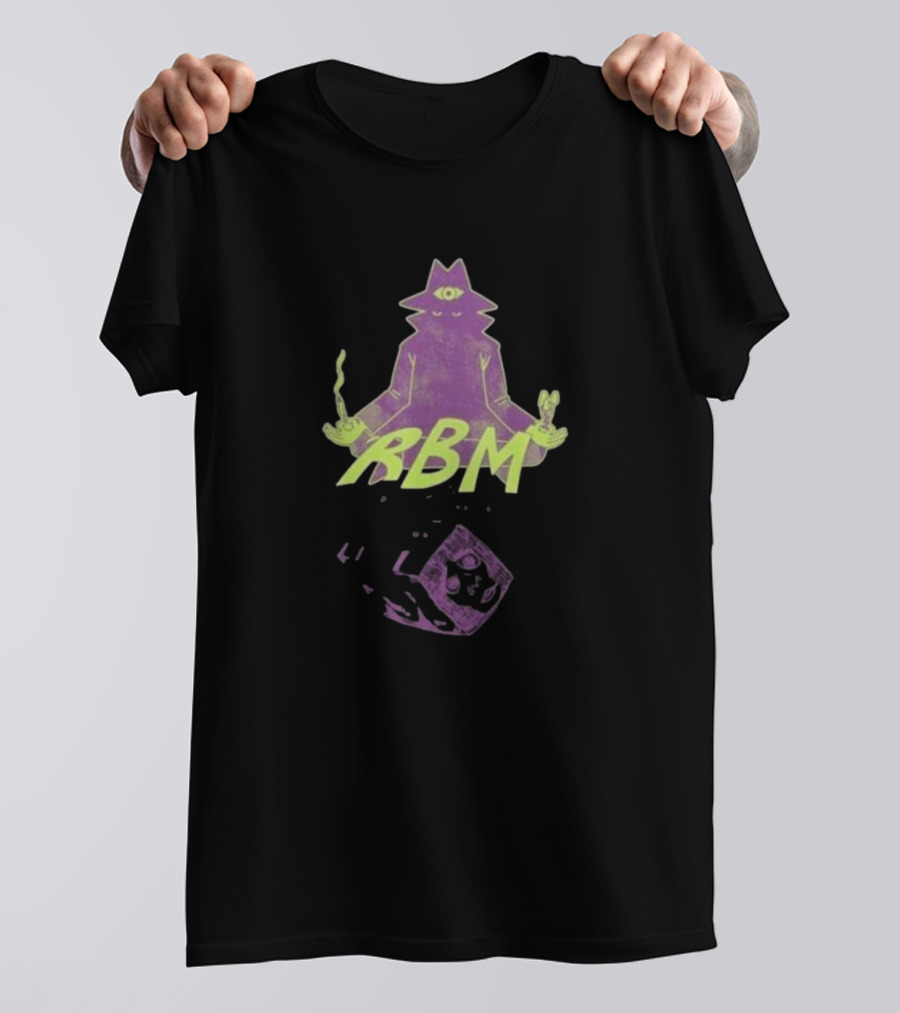 RBM Real Bad Man Merch With Mystical Meditation Icon And Cube T-Shirt