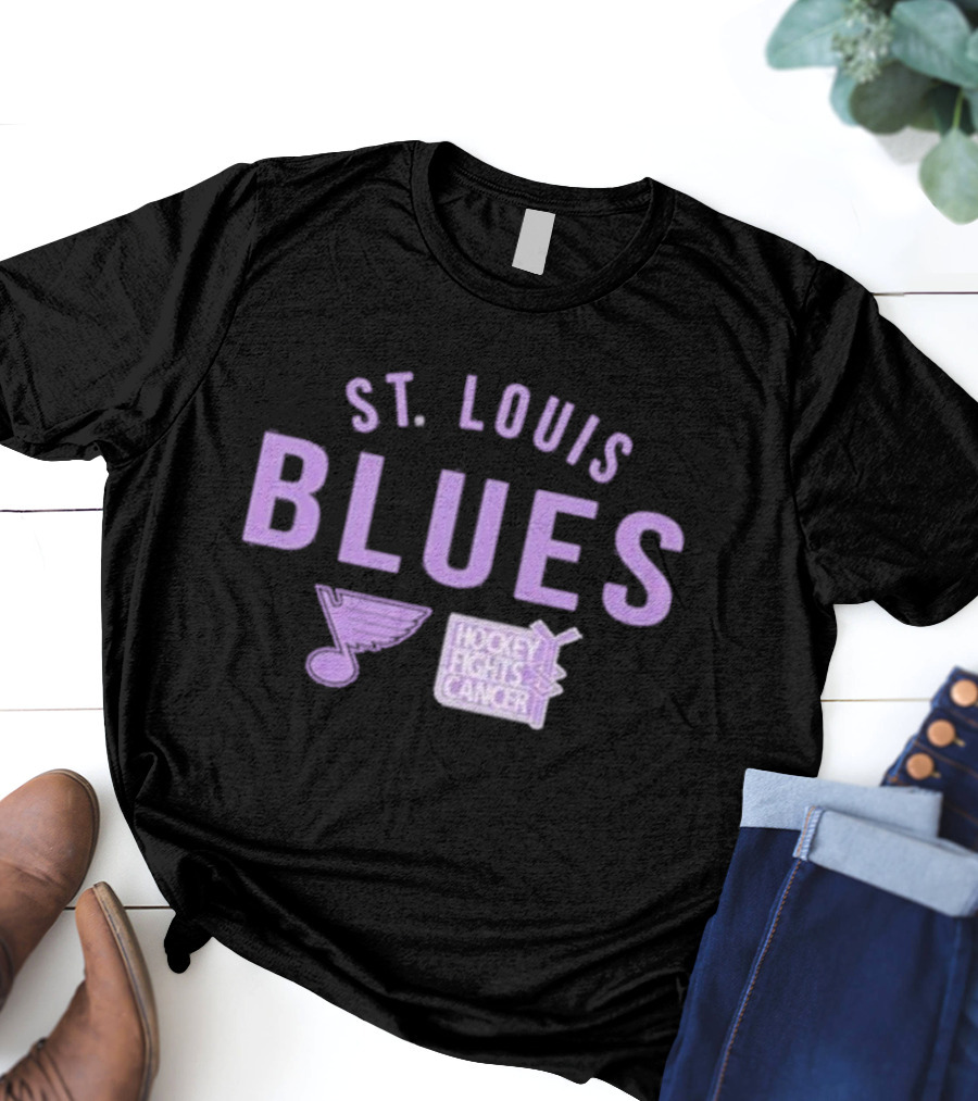 St. Louis Blues Hockey Fights Cancer Resilient Richmond T-Shirt